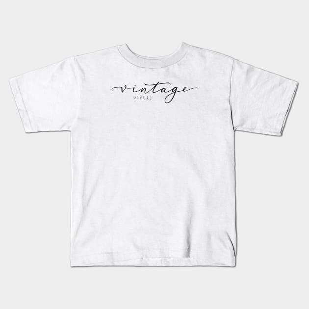 Vintage Lettering Kids T-Shirt by Ruralmarket